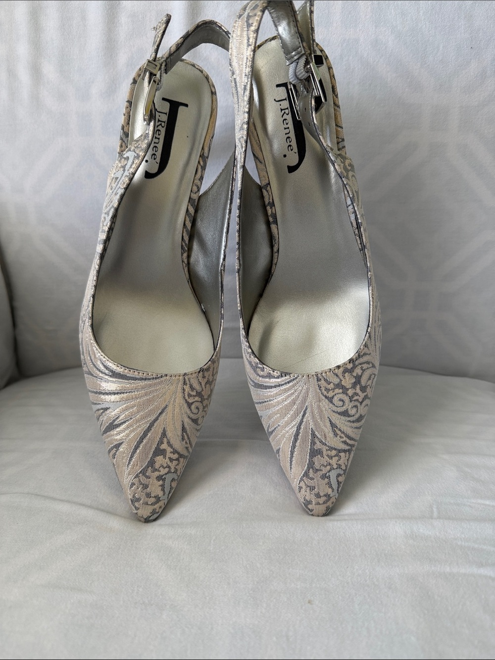 J. Renee brocade shoe 8M sling back